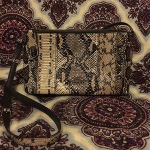 Snakeskin Print Coach Crossbody Purse